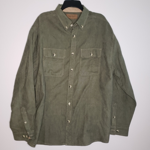 Clearwater Other - Clearwater Outfitters Shirt Mens XXL Long Sleeve Button Soft Velvet Touch Green